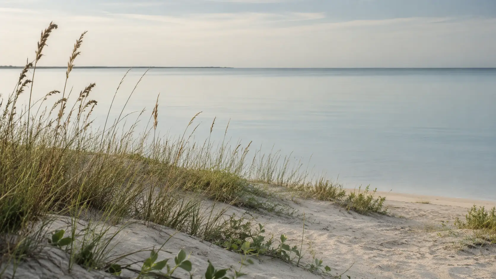 Calm sandy beach